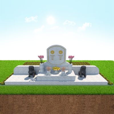 Mộ đôi bia trước chung