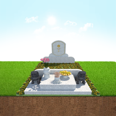 Mộ đơn Bia sau