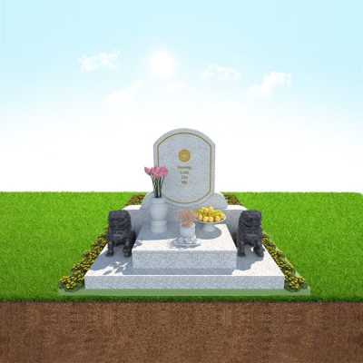 Mộ đơn Bia trước