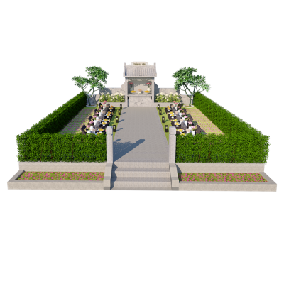 Mộ gia đình rào cây 8m x 10m